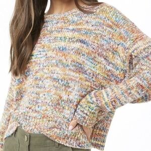 Forever 21 Rainbow Cable Knit Women's Sweater